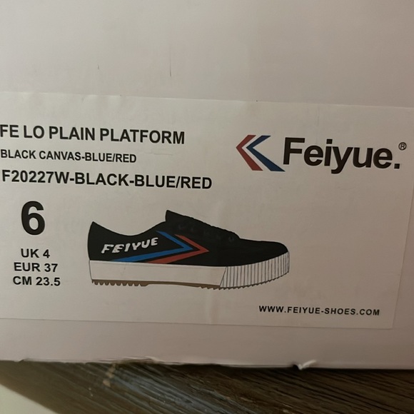Womens size 6, Feiyue black platform canvas shoe, NIB - Picture 10 of 10